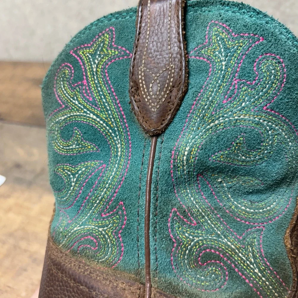 Ariat Waterproof Heritage Western Cowboy Boots Turquoise Sz 6B Girl Kids‎